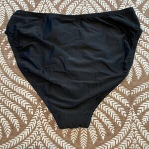 Speedo 10 Black High Waist Bikini Bottom‎ SUPER CLEAN